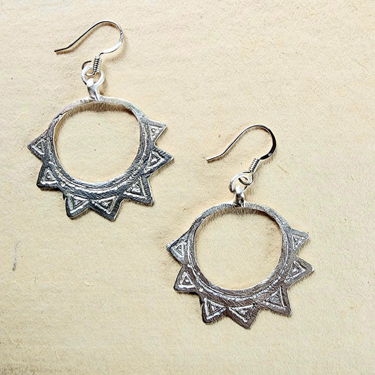 Rayo de Sol Earrings in Sterling Silver