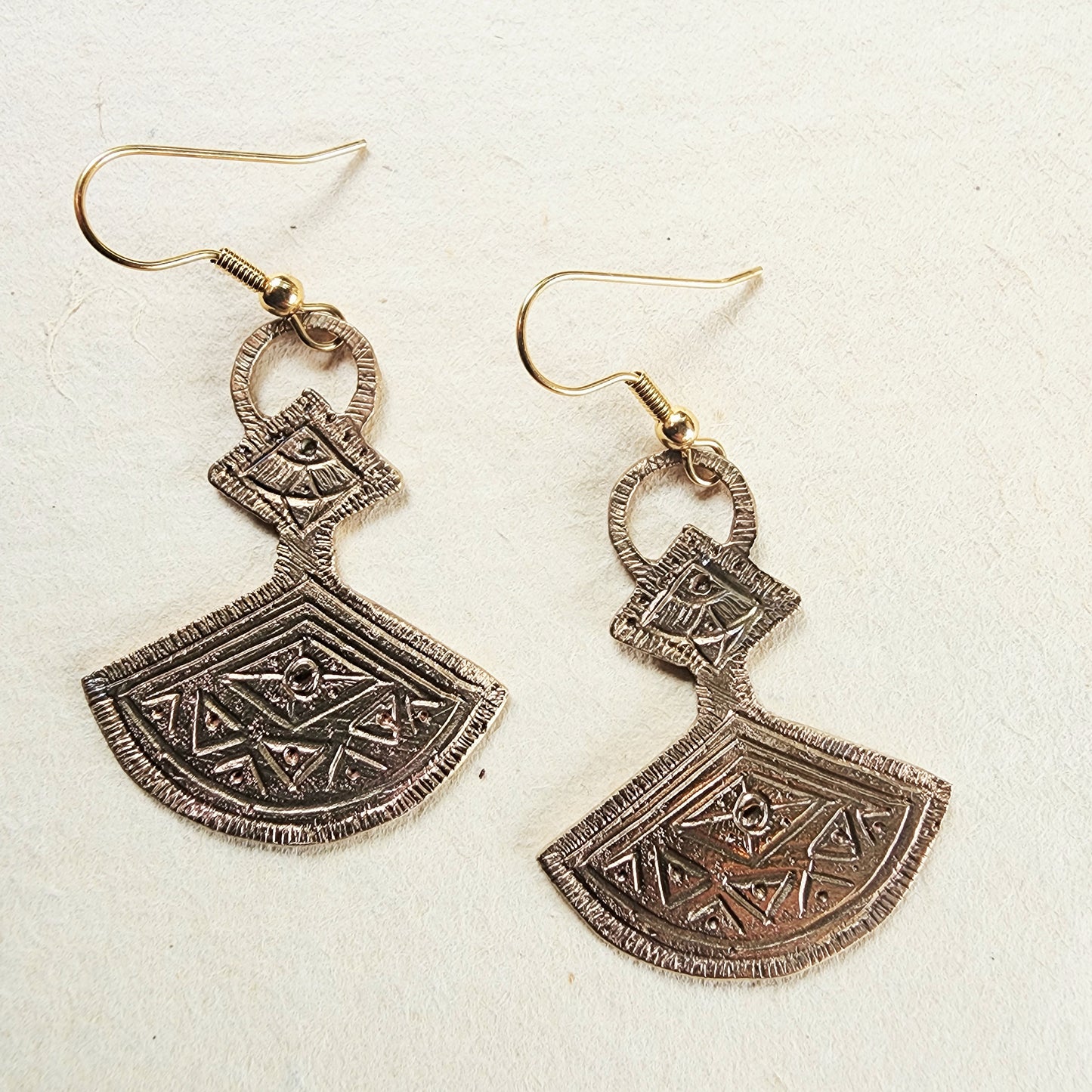 Hydria Earrings in Brass