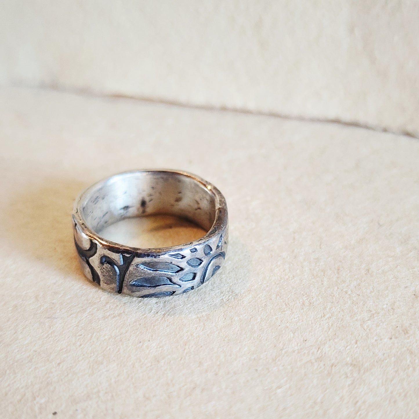 Spring Sterling Silver Ring US Size 7.5