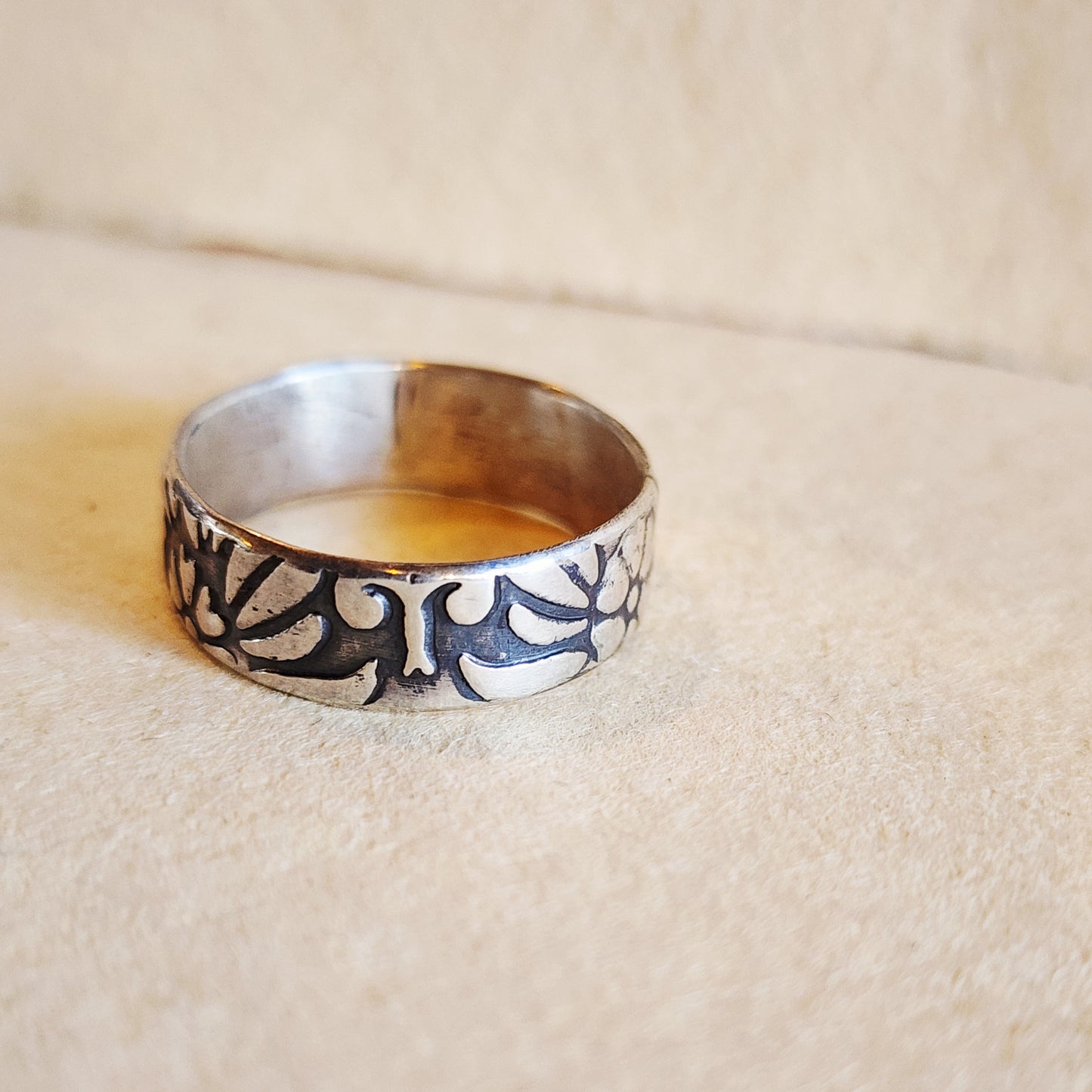 Spring Sterling Silver Ring US Size 7.5