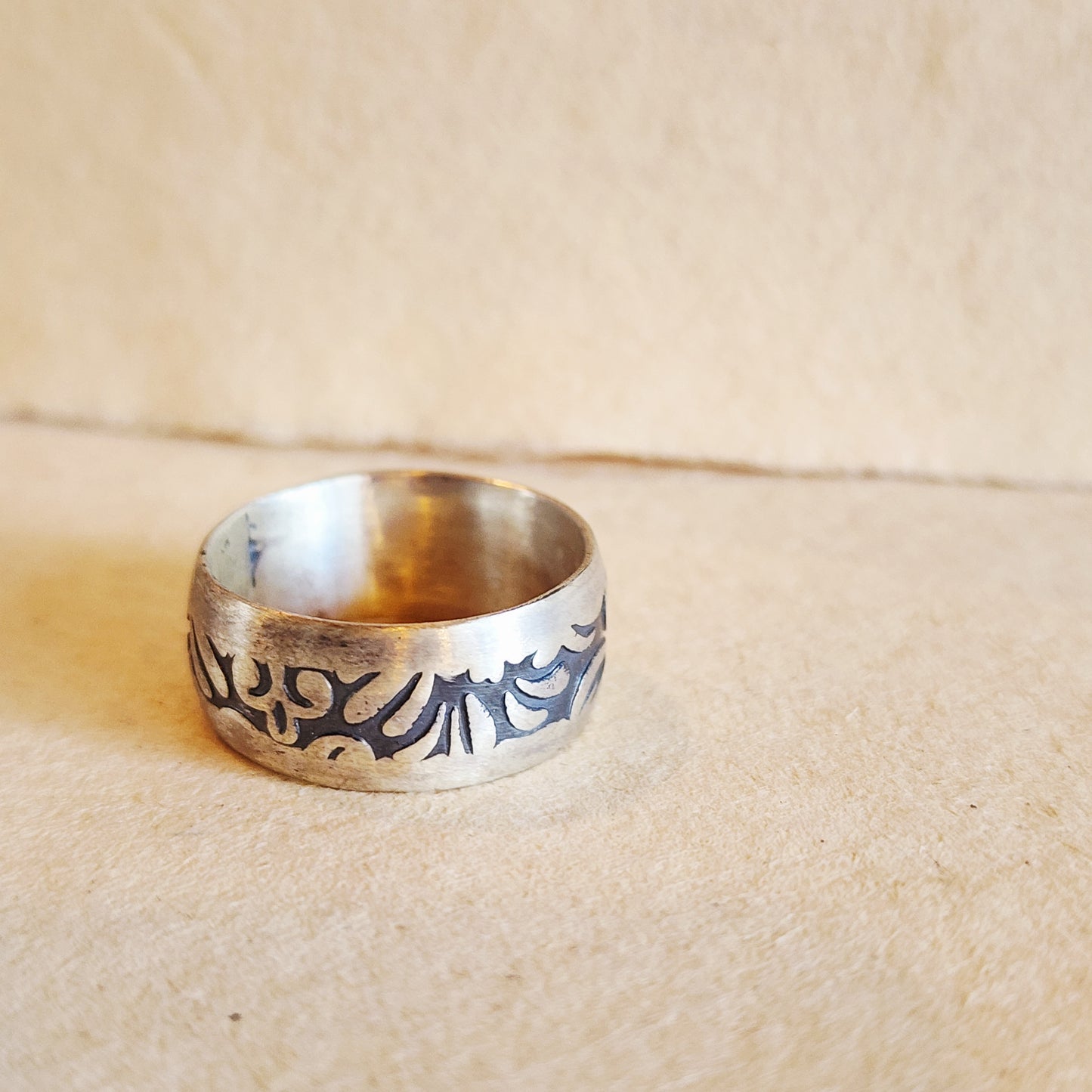 Vines Sterling Silver Ring US Size 8.75