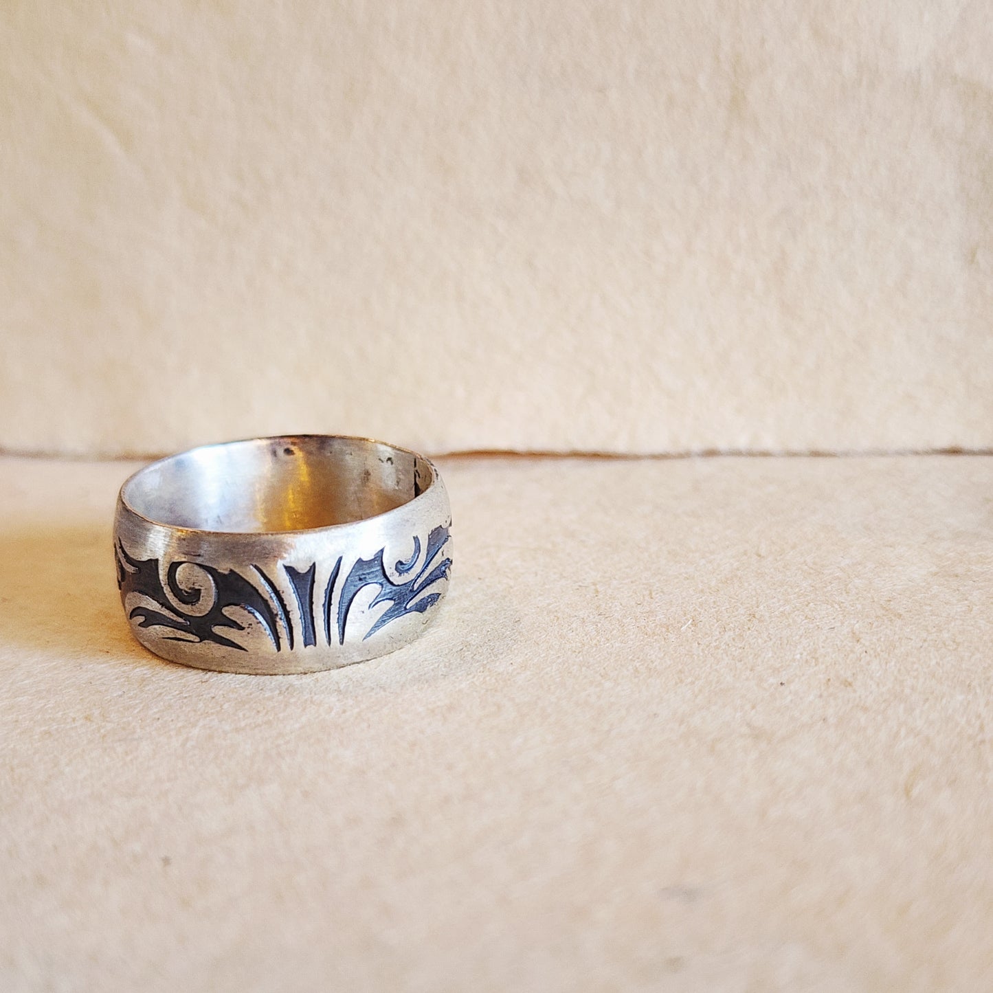 Vines Sterling Silver Ring US Size 8.75