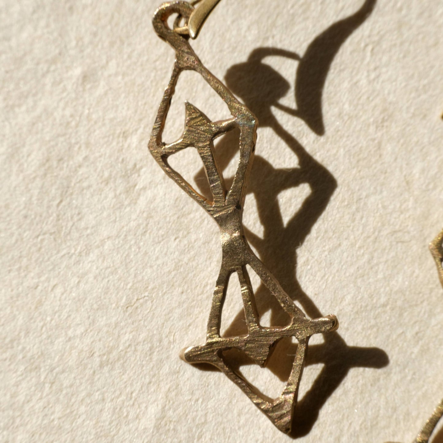 Turris Earrings in Brass