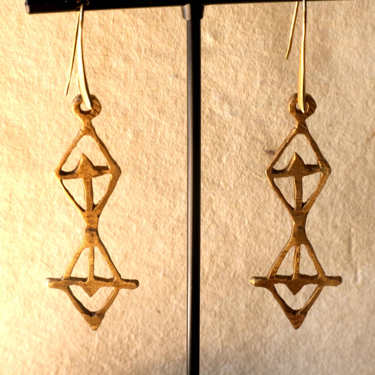 Turris Earrings in Brass