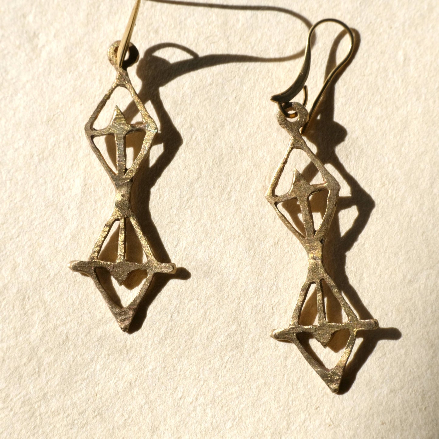 Turris Earrings in Brass
