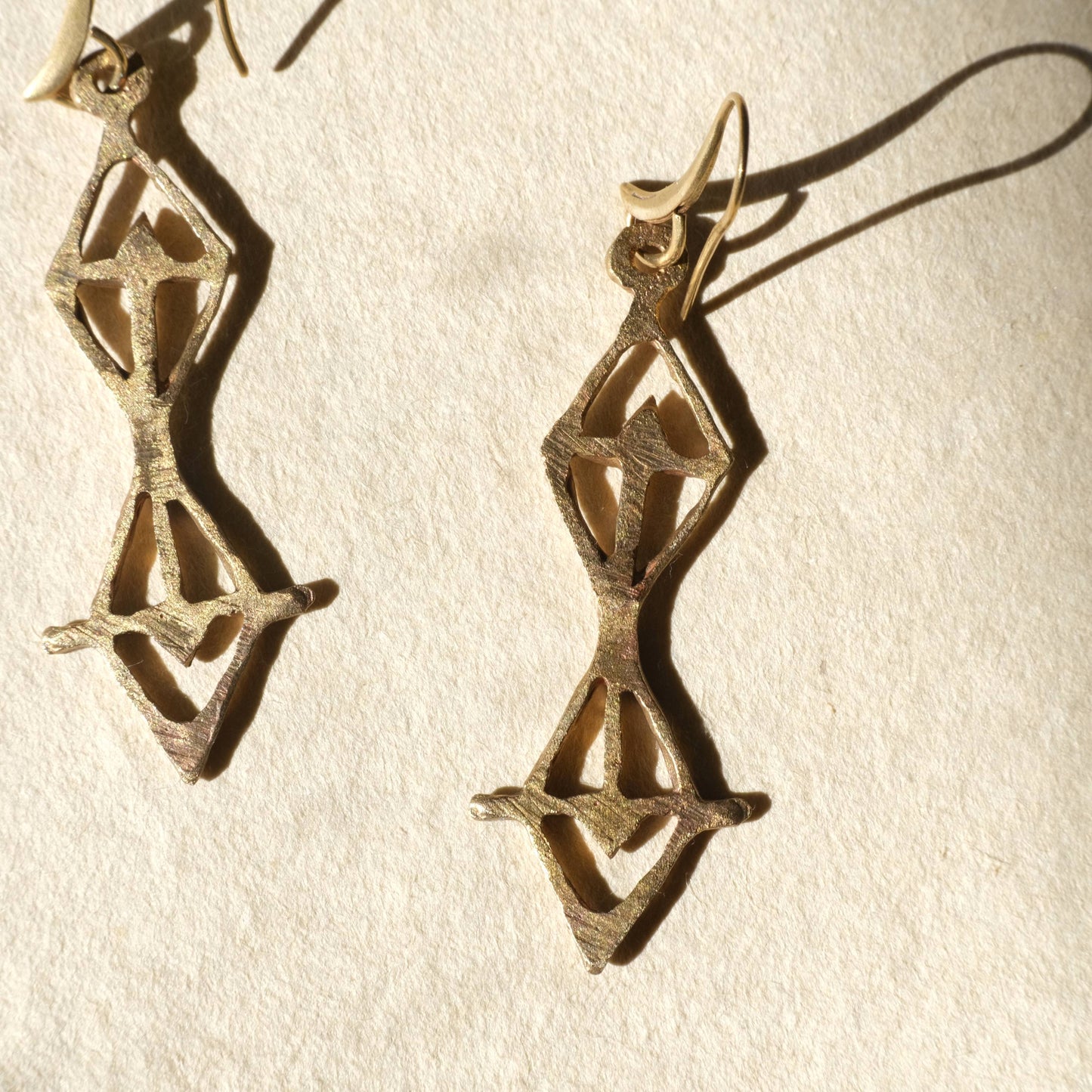 Turris Earrings in Brass