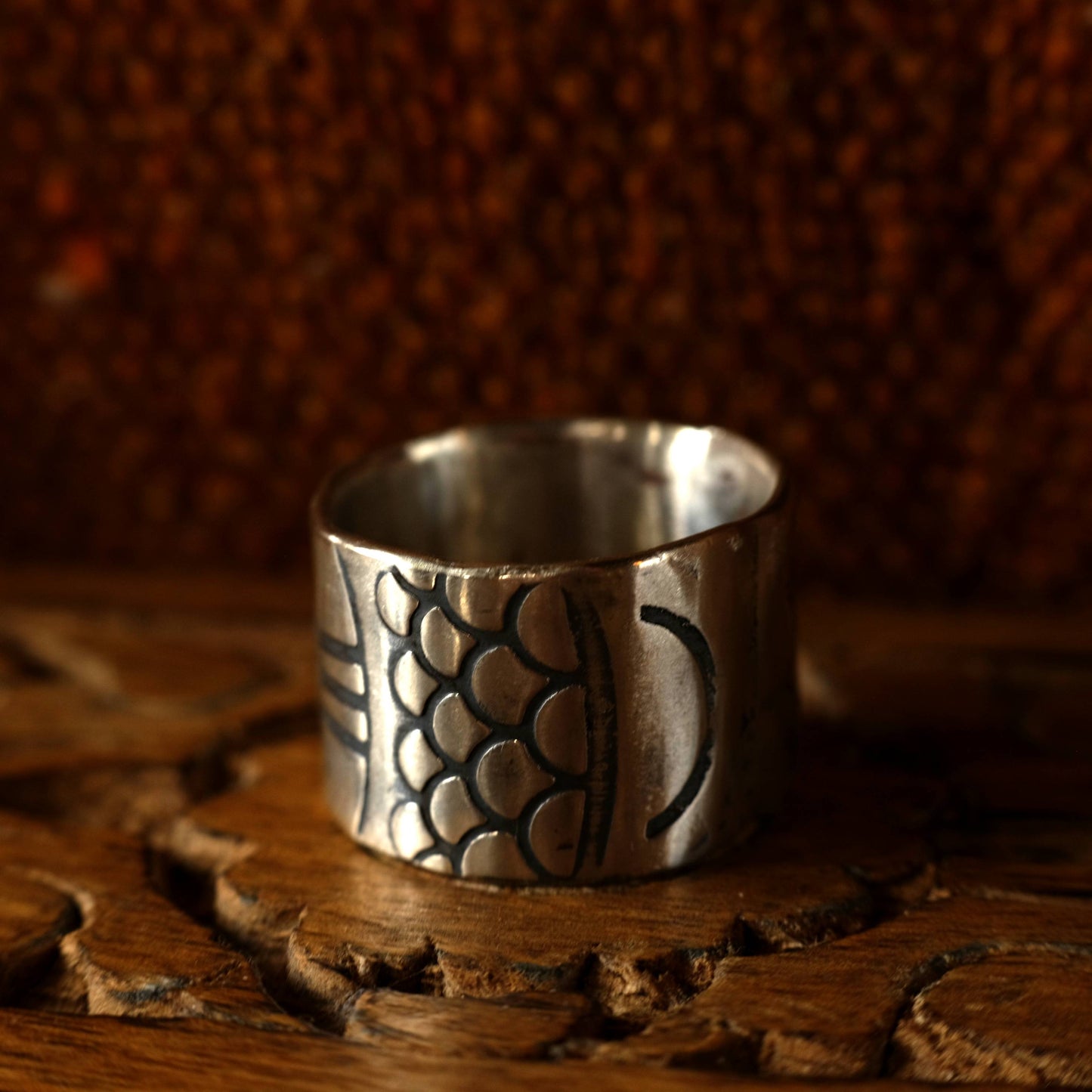 The Wheel Hand Crafted Sterling Silver Ring in US Size 13.75